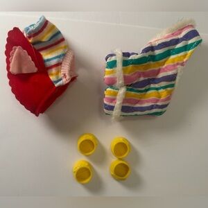 Vintage My Little Pony G1 Baby Pony Wear Pocket Pals Jumper, Snowsuit And Shoes